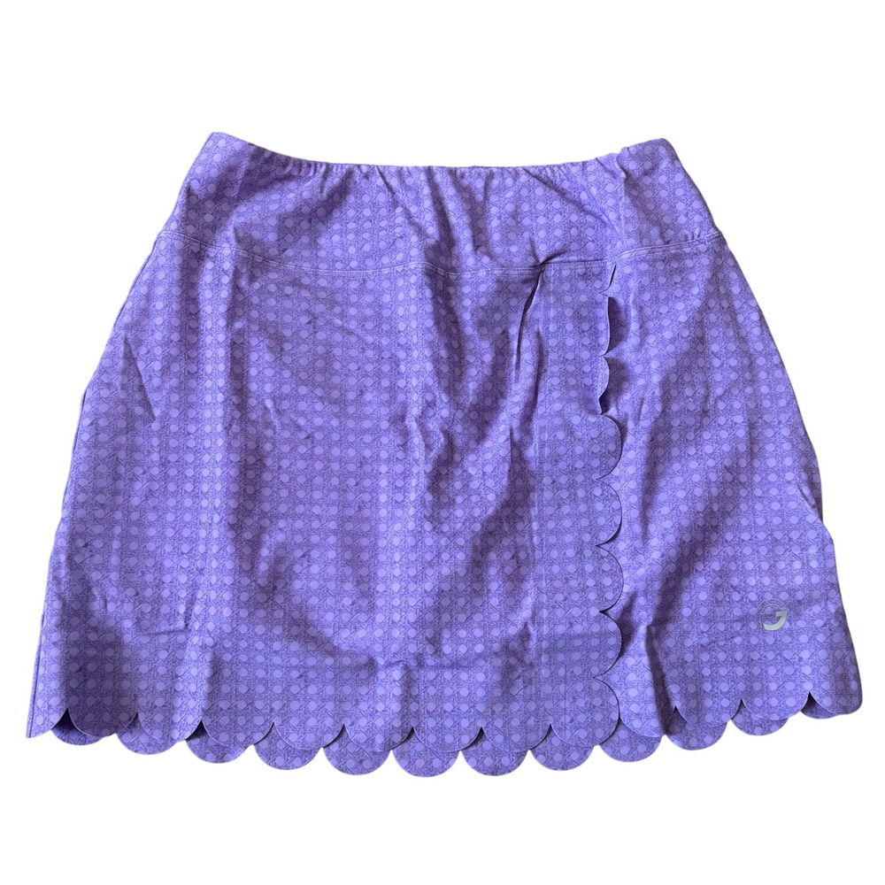 NWT Foray Golf Core Scalloped Edge Faux Wrap Skort Sz M Purple Activewear Preppy
